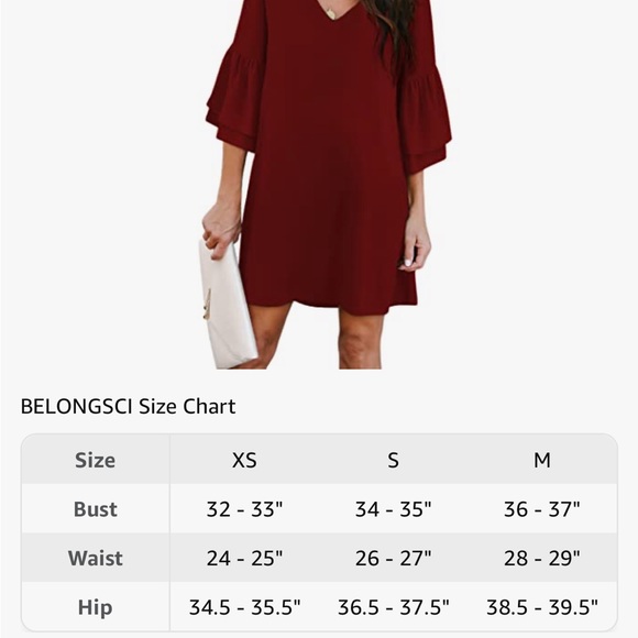 Wine Red Dress - Picture 3 of 7